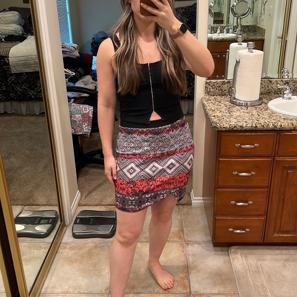 Fun UO Multicolor Print Mini Skirt Sz M